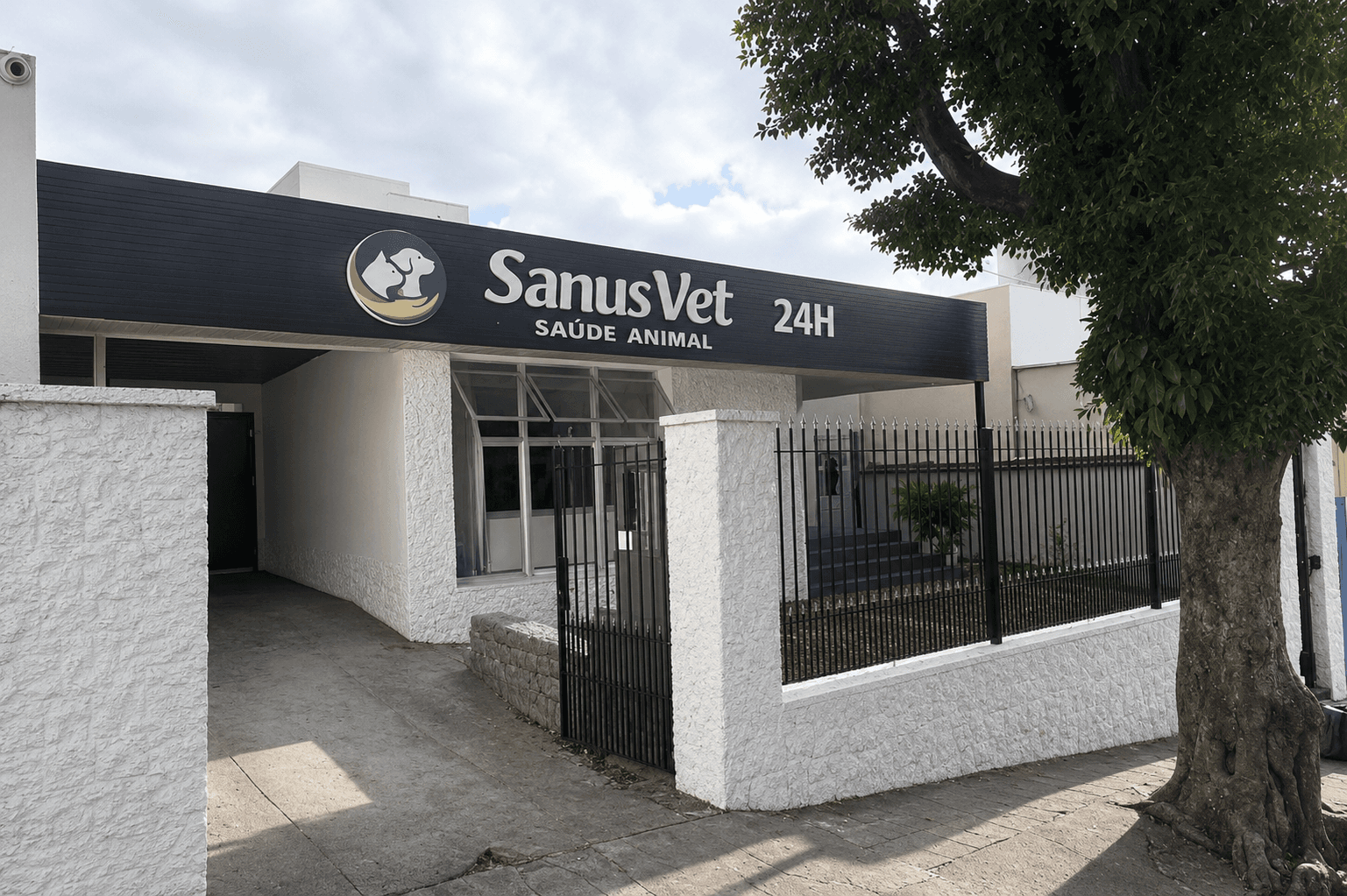 Fachada da clínica Sanus Vet